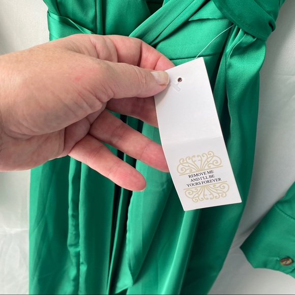NWT-Never Fully Dressed Emerald Wrap Dress UK XL - Picture 7 of 13